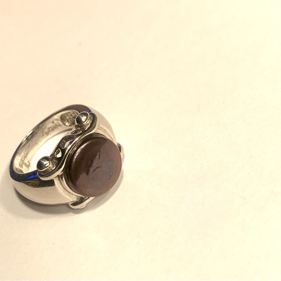 Tahitian Black Pearl Ring Set In Sterling Silver Stamped .925 Size 6 - Picture 3 of 12